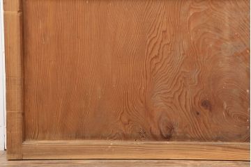 アンティーク建具　昭和中期　ダイヤガラス　交互に配置された意匠がおしゃれなガラス戸2枚セット(建具、引き戸)(R-040405)