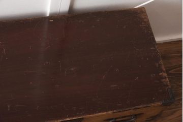 アンティーク家具　和製アンティーク　明治期　前面桐材　使い込また風合いが魅力的な会津重ね箪笥(時代箪笥、衣装箪笥、ローボード、桐箪笥、桐たんす)(R-040408)