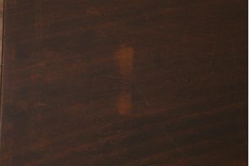 アンティーク家具　和製アンティーク　昭和初期　天板一枚板　味わい深い濃い木色が素敵な特大の裁ち板(作業台、飾り台、陳列台)(R-040414)
