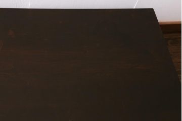 アンティーク家具　和製アンティーク　昭和初期　天板一枚板　味わい深い濃い木色が素敵な特大の裁ち板(作業台、飾り台、陳列台)(R-040414)