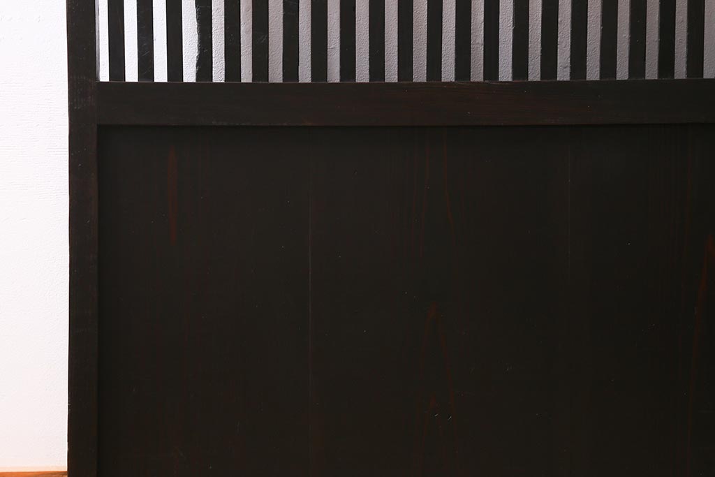 アンティーク建具　和製アンティーク　大正期　シックな佇まいが魅力的な格子戸1枚(引き戸、建具)(R-040416)