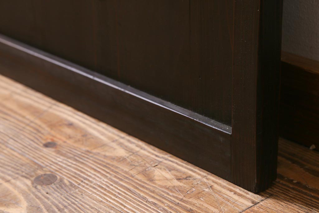 アンティーク建具　和製アンティーク　大正期　シックな佇まいが魅力的な格子戸1枚(引き戸、建具)(R-040416)