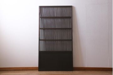 アンティーク建具　和製アンティーク　大正期　シックな佇まいが魅力的な格子戸1枚(引き戸、建具)(R-040416)