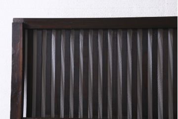 アンティーク建具　和製アンティーク　大正期　シックな佇まいが魅力的な格子戸1枚(引き戸、建具)(R-040416)