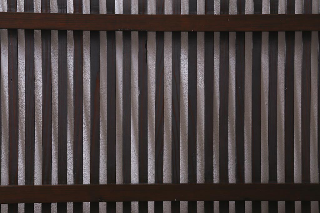 アンティーク建具　和製アンティーク　大正期　シックな佇まいが魅力的な格子戸1枚(引き戸、建具)(R-040416)