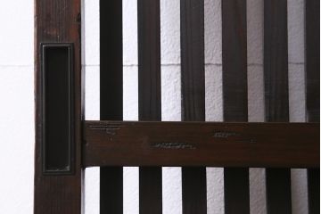 アンティーク建具　和製アンティーク　大正期　シックな佇まいが魅力的な格子戸1枚(引き戸、建具)(R-040416)