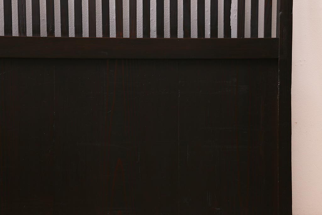 アンティーク建具　和製アンティーク　大正期　シックな佇まいが魅力的な格子戸1枚(引き戸、建具)(R-040416)