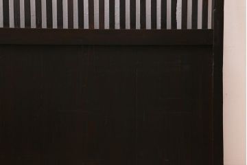 アンティーク建具　和製アンティーク　大正期　シックな佇まいが魅力的な格子戸1枚(引き戸、建具)(R-040416)