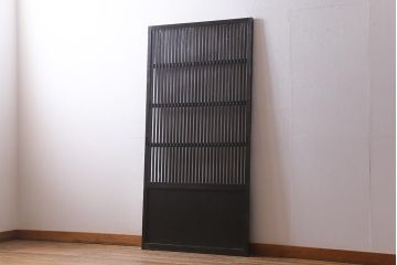 アンティーク建具　和製アンティーク　大正期　シックな佇まいが魅力的な格子戸1枚(引き戸、建具)(R-040416)