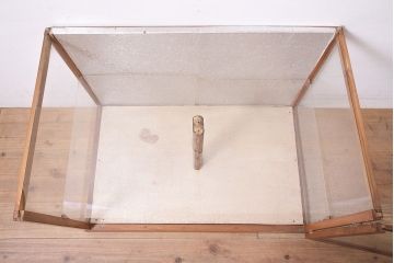 レトロ家具　昭和中期　扉タイプ　コレクションのディスプレイにおすすめなガラスケース(人形ケース、ショーケース)(R-040429)