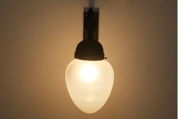 アンティーク照明　大正ロマン　オパールセントのウォールライト(壁掛け照明、壁付け照明)(R-039438)