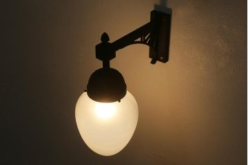 アンティーク照明　大正ロマン　オパールセントのウォールライト(壁掛け照明、壁付け照明)(R-039438)