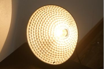 ビンテージ照明　インダストリアル　アルミシェードが目を引くクリップライト(デスクライト、照明)(R-040440)