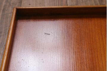 アンティーク雑貨　大正昭和初期　春慶塗　木製脚付膳5客セット・小(お膳、漆器)(R-040447)