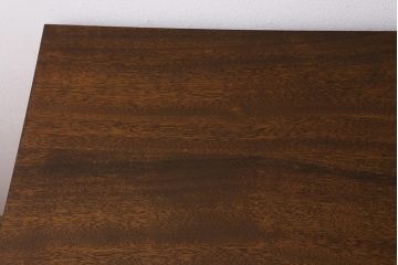 和製アンティーク　昭和レトロ　ラワン材　直線的なデザインがレトロな片袖机(片袖デスク、ワークデスク、在宅ワーク、在宅用)(R-040458)