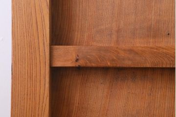 アンティーク建具　和製アンティーク　明治期　巾着金具　ぬくもり溢れる木味が魅力的な蔵戸(引き戸、建具、玄関戸)(R-040459)