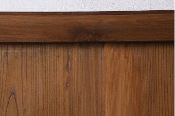 アンティーク建具　和製アンティーク　明治大正期　大黒天金具　ぬくもり溢れる木味が魅力的な蔵戸(引き戸、建具、玄関戸)(R-040460)