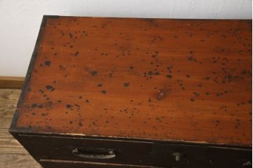 アンティーク家具　明治期　渋い風合いが魅力的な和箪笥(ローボード、時代箪笥)(R-040463)