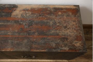 アンティーク家具　明治期　観音開き戸付き　十字金具の重ね箪笥(和箪笥、時代箪笥)(R-040464)