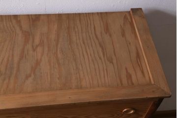 中古　民芸家具　網代引戸　杉材・桜皮　上品な雰囲気漂う置き水屋(置水屋、茶水屋、茶道具、戸棚)(R-040475)