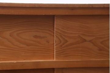 中古　民芸家具　網代引戸　杉材・桜皮　上品な雰囲気漂う置き水屋(置水屋、茶水屋、茶道具、戸棚)(R-040475)