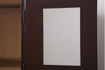 ビンテージ家具　岩谷堂箪笥　銘入り「菊政」　手打ち金具・牡丹と唐獅子紋　木地呂塗り　ワードローブ(洋服タンス)(R-040478)