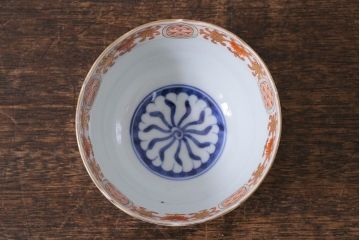 アンティーク雑貨　江戸期　上手物　色絵　向付(蕎麦猪口、湯呑)(R-040481)