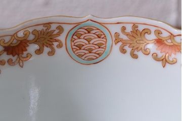 アンティーク雑貨　江戸期　上手物　色絵　向付(蕎麦猪口、湯呑)(R-040481)