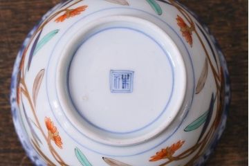アンティーク雑貨　江戸期　上手物　色絵　向付(蕎麦猪口、湯呑)(R-040481)