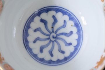 アンティーク雑貨　江戸期　上手物　色絵　向付(蕎麦猪口、湯呑)(R-040482)