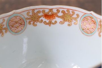 アンティーク雑貨　江戸期　上手物　色絵　向付(蕎麦猪口、湯呑)(R-040482)