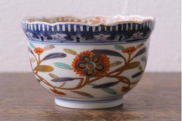 アンティーク雑貨　江戸期　上手物　色絵　向付(蕎麦猪口、湯呑)(R-040483)