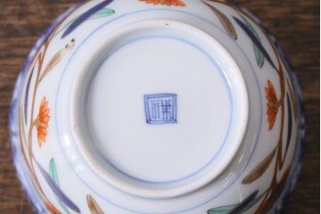 アンティーク雑貨　江戸期　上手物　色絵　向付(蕎麦猪口、湯呑)(R-040483)