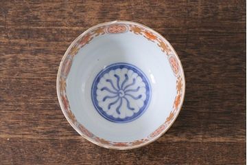 アンティーク雑貨　江戸期　上手物　色絵　向付(蕎麦猪口、湯呑)(R-040484)