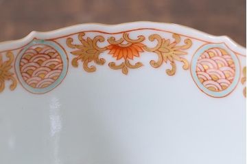 アンティーク雑貨　江戸期　上手物　色絵　向付(蕎麦猪口、湯呑)(R-040484)