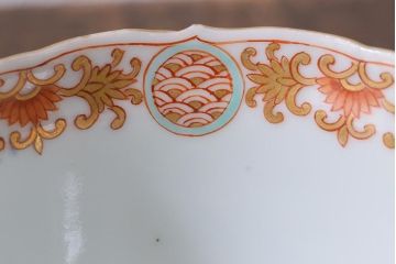 アンティーク雑貨　江戸期　上手物　色絵　向付(蕎麦猪口、湯呑)(R-040485)