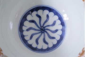 アンティーク雑貨　江戸期　上手物　色絵　向付(蕎麦猪口、湯呑)(R-040486)