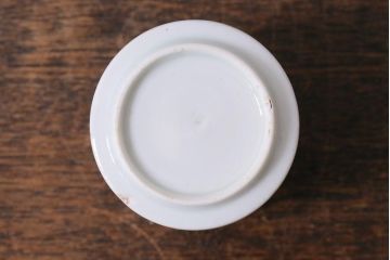 古民具・骨董　江戸期　古伊万里　草文染付筒型猪口2客セット(酒器、和食器)(R-040491)