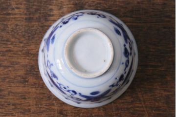 古民具・骨董　江戸期　伊万里　染付蕎麦猪口2個セット(向付、和食器)(R-040496)