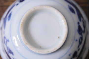 古民具・骨董　江戸期　伊万里　染付蕎麦猪口2個セット(向付、和食器)(R-040496)