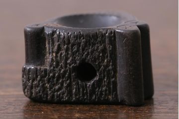 アンティーク雑貨　明治大正　古い根付3点(鹿角、クルミ彫刻)(R-040501)