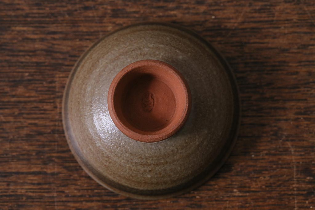 レトロ雑貨　箱付き　三浦小平　無名異焼　5種(猪口、杯、盃)(R-040503)