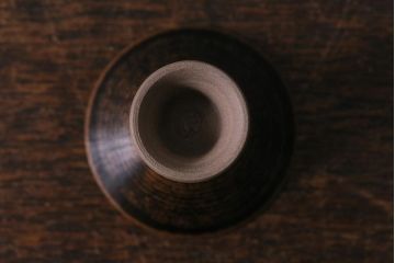 レトロ雑貨　箱付き　三浦小平　無名異焼　5種(猪口、杯、盃)(R-040503)