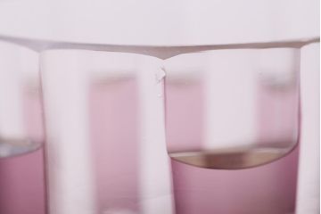 アンティーク雑貨　昭和初期　古い紫被せ切子グラス　ソーサー付き6客セット　箱付(コップ、コースター、和ガラス)(R-040505)