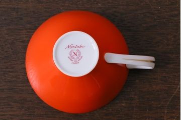 未使用品　昭和中期　古いノリタケ(Noritake、日陶)　カップ&ソーサー6客セット　箱付(コーヒーカップ、洋食器)(R-040506)