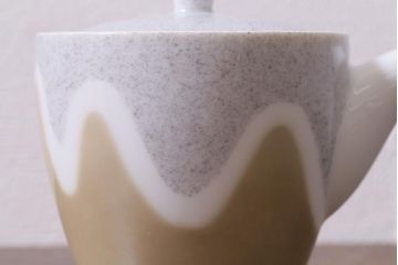 未使用品　昭和中期　古いノリタケ(Noritake、日陶)　急須・湯呑6客・菓子鉢セット　箱付(湯のみ、茶器揃)(R-040507)
