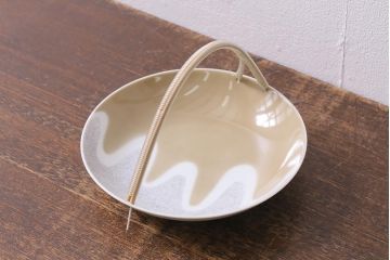 未使用品　昭和中期　古いノリタケ(Noritake、日陶)　急須・湯呑6客・菓子鉢セット　箱付(湯のみ、茶器揃)(R-040507)