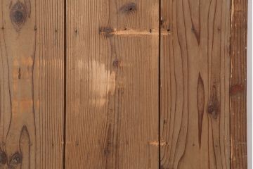 レトロ建具　昭和レトロ　昭和中期　木味が魅力のシンプルな引き戸2枚セット(板戸、雨戸)(R-040512)