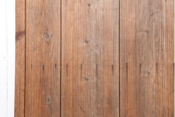 レトロ建具　昭和レトロ　昭和中期　木味が魅力のシンプルな引き戸2枚セット(板戸、雨戸)(R-040512)