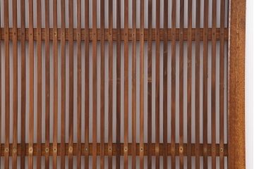 レトロ建具　昭和中期　和モダンにもぴったりの格子戸4枚セット(ガラス帯戸、引き戸)(R-040514)